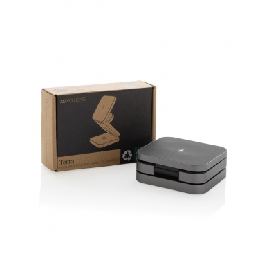 Logotrade reklaamtooted pilt: Terra RCS taaskasutatud alumiiniumist kokkupandav kolm ühes 15 W laadija