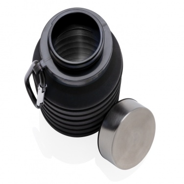 Logotrade reklaamkingituse foto: Lekkekindel kokkupandav kaanega silikoonpudel