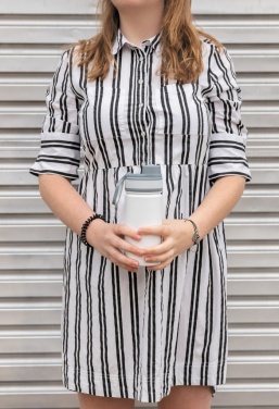 Logotrade meene foto: Roostevabast terasest vaakumpudel spordikaanega 550ml