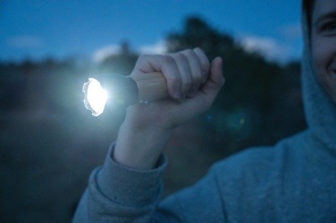 Logotrade reklaamkingi foto: Lucid 5W RCS sertifitseeritud taaskasutatud plastikust ja bambusest taskulamp