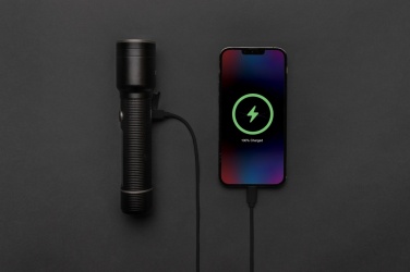 Logo trade ärikingituse pilt: RCS taaskasutatud alumiiniumist USB-taaslaetav raskeveokite taskulamp