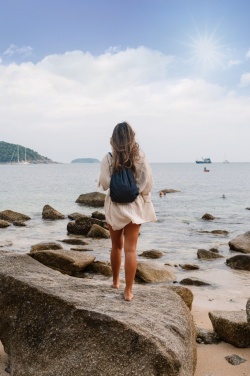 Logo trade reklaamkingitused foto: Impact AWARE™ taaskasutatud teksariidest pingutusnööriga seljakott