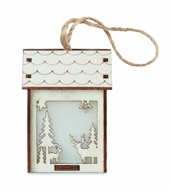 Logotrade reklaamtoote foto: MDF maja valgustusega