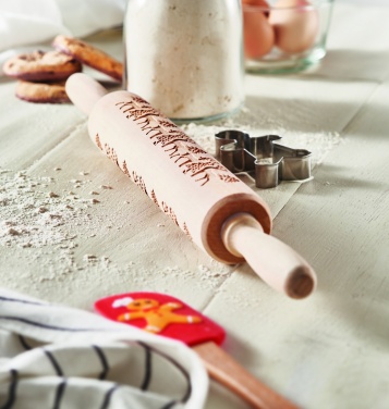 Logotrade reklaamkingi foto: Jõulutaigna puidust rullimine