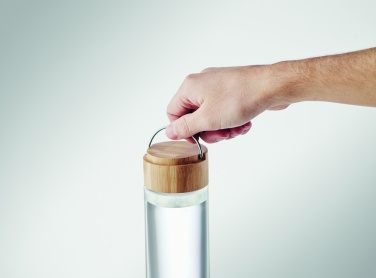 Logo trade reklaamkingituse pilt: Klaaspudel 500ml bambusest kaas