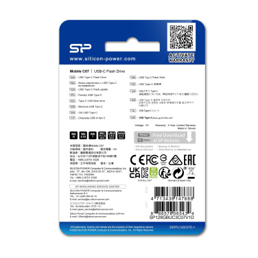 Logo trade reklaamkingid foto: Mälupulk SILICON POWER MOBILE - C07 3,2 32GB