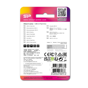 Logo trade ärikingituse pilt: Mälupulk Silicon Power Ultima II i-seeria 2.0