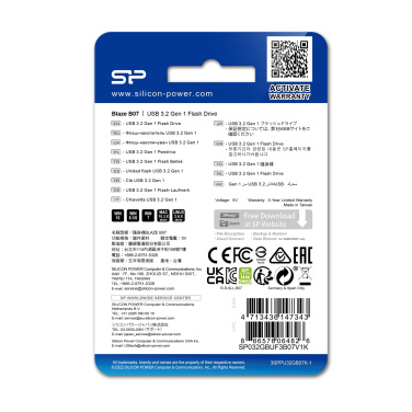 Logo trade reklaamkingi pilt: PENDRIVE SILICON POWER BLAZE - B07 3.2 16GB