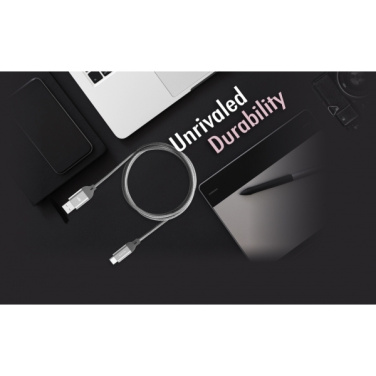 Logo trade reklaamkingid foto: Nailonist andmeedastuskaabel LK30 Type - C Quick Charge 3.0