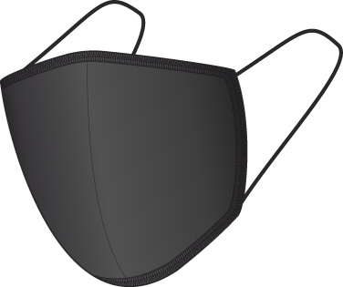 Logotrade ärikingituse foto: BLACK-BLACK puuvillane näomask 140116500