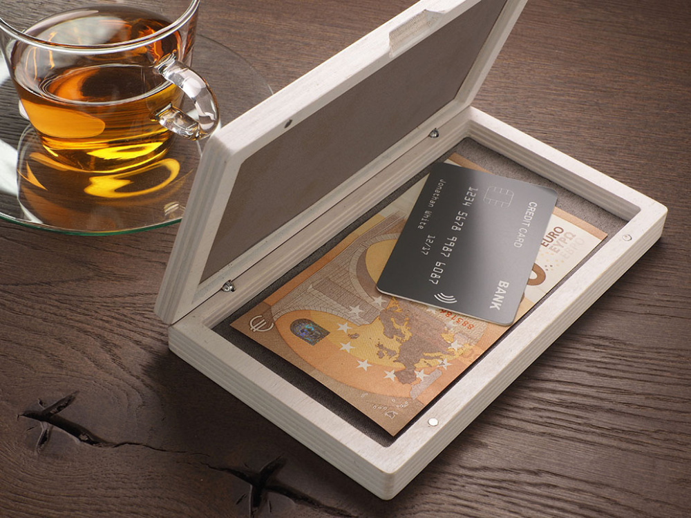 Logo trade reklaamkingitused foto: Puidust arvelduskarp 1816121