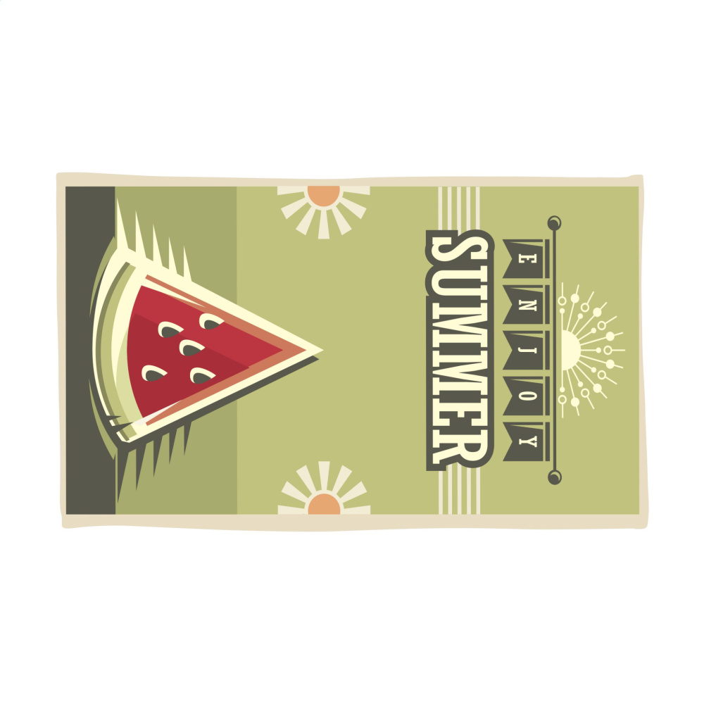 Logo trade reklaamkingi pilt: Prinditud RPET rannarätik 350 g/m² 100x180