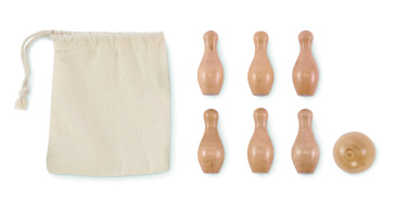 Logo trade firmakingi pilt: BOLITO mini männipuidust keeglikomplekt