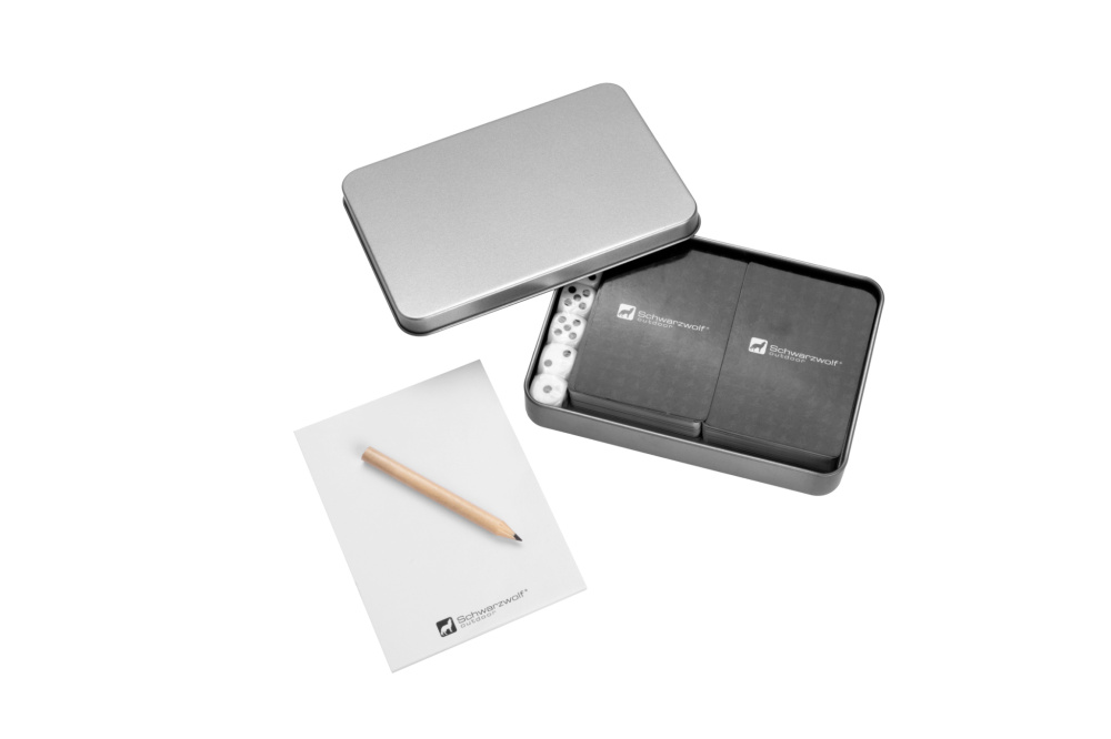 Logotrade reklaamkingitused pilt: Mängukaartide ja täringukomplekt MURRAY Schwarzwolf