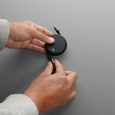 Logo trade firmakingi pilt: Terra RCS alumiiniumist sissetõmmatav 240W 2-in-1 kaabel