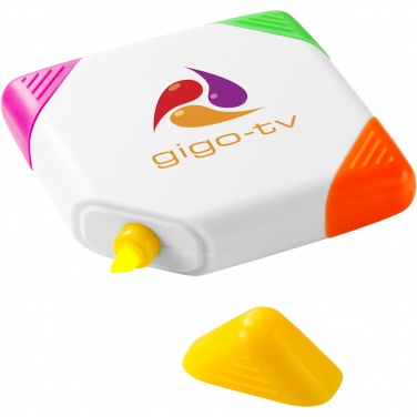 Logotrade liikelahja tuotekuva: Trafalgar-korostuskynä, neliönmuotoinen, 4 väriä