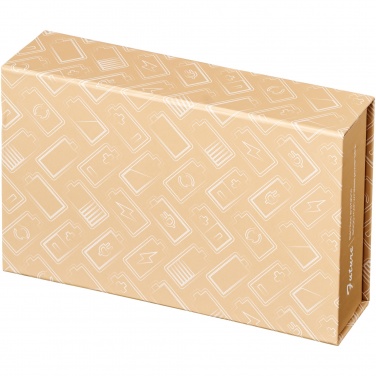 Logotrade mainoslahjat kuva: Langaton Future-varavirtalähde 6 000 mAh, bambua/kangasta