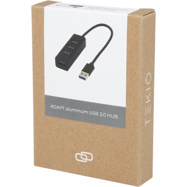 Logotrade liikelahja tuotekuva: ADAPT alumiininen USB 3.0-keskitin