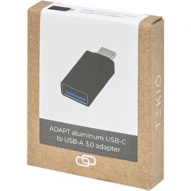 Logotrade liikelahja tuotekuva: ADAPT alumiininen USB-C-USB-A 3.0 -sovitin