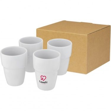 Logo trade liikelahja kuva: Staki 4-osainen 280 ml pinottava mukilahjasetti