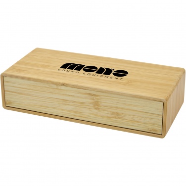 Logotrade mainostuotet kuva: Minata bambuinen langaton laturi kellolla