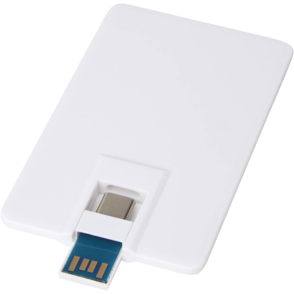 Logotrade mainoslahjat ja liikelahjat tuotekuva: Duo Slim 32 Gt USB-asema, Type-C ja USB-A 3.0