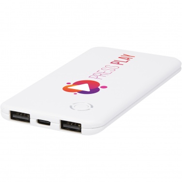 Logotrade mainostuote tuotekuva: Slender dual ohut varavirtalähde, 4 000 mAh