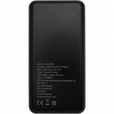 Logotrade mainostuote tuotekuva: Loop 20 000 mAh:n varavirtalähde kierrätetystä muovista 