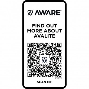 Logo trade mainoslahjat ja liikelahjat kuva: Avalite lyhythihainen t-paita, unisex t-paita kierrätetystä materiaalista Aware™ alkuperä QR-koodi