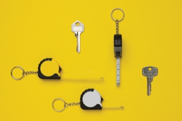 Logo trade mainostuotet tuotekuva: MeasureMate RCS kierrätetty ABS 1 m metrimitta avaimenperä