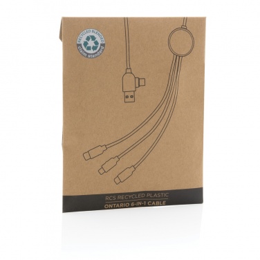 Logotrade mainostuote tuotekuva: RCS Ontario 6-in-1 latauskaapeli kierrätetystä muovista