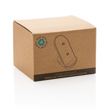 Logo trade liikelahjat mainoslahjat kuva: RCS muovinen tuplakelainen langattoman latauksen alusta 15W