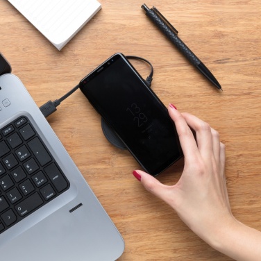 Logotrade liikelahjat kuva: 5 W:n langaton latauslaatta, pyöreä