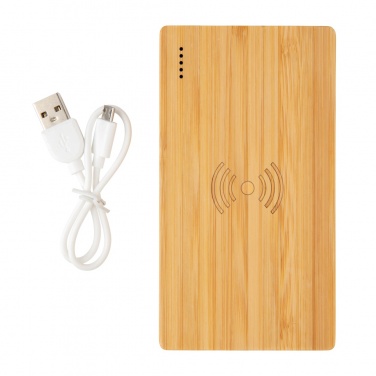 Logotrade mainoslahjat kuva: Bamboo 4000 mAh:n langaton 5W varavirtalähde