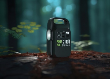 Logo trade liikelahja mainoslahja tuotekuva: Power Vault 21000 kannettava virta-asema RCS muovista