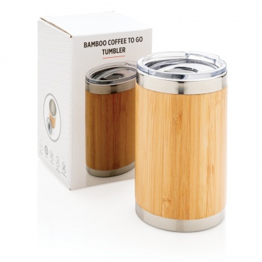 Logo trade liikelahja kuva: Coffee to go -bambutermosmuki
