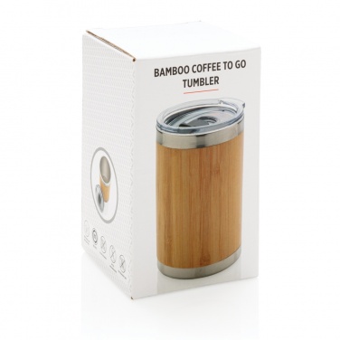 Logo trade mainostuote kuva: Coffee to go -bambutermosmuki