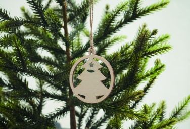 Logo trade liikelahja mainoslahja tuotekuva: Puinen puun muotoinen koriste