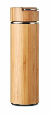 Logotrade liikelahja tuotekuva: Bambu termospullo 400 ml TAMPERE