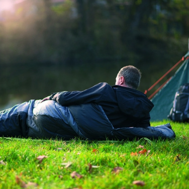 Logo trade mainoslahjat tuotekuva: Makuupussi KINABALU Schwarzwolf