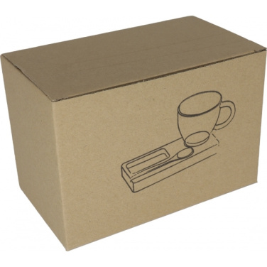 Logo trade mainoslahja ja liikelahja tuotekuva: Tarjotin, jossa kuppi ja lusikka FORMOSA 150 ml