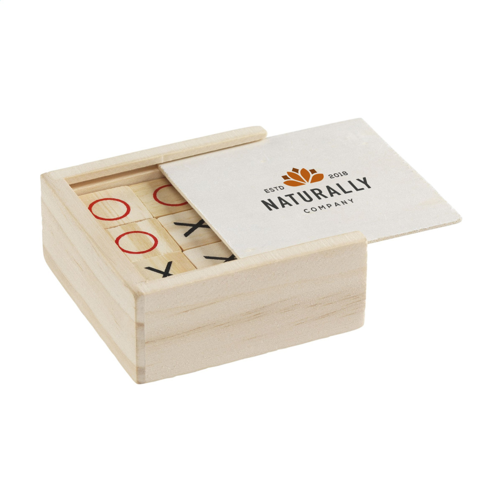 Logo trade mainoslahja kuva: Tic Tac Toe Peli Bamboo