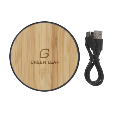 Logo trade mainostuotet tuotekuva: Bamboo 10W Wireless Charger langaton pikalaturi