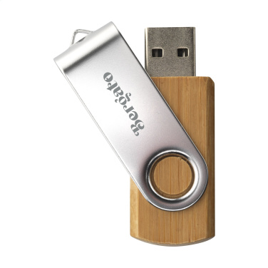 Logo trade liikelahjat mainoslahjat kuva: USB Twist Bamboo 32GB