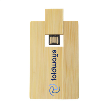 Logotrade mainostuote tuotekuva: Luottokortti USB Bamboo 32GB