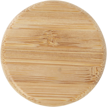 Logotrade liikelahjat mainoslahjat tuotekuva: Lume 500 ml:n himmeä natronkalkkilasipullo, jossa on bambukansi