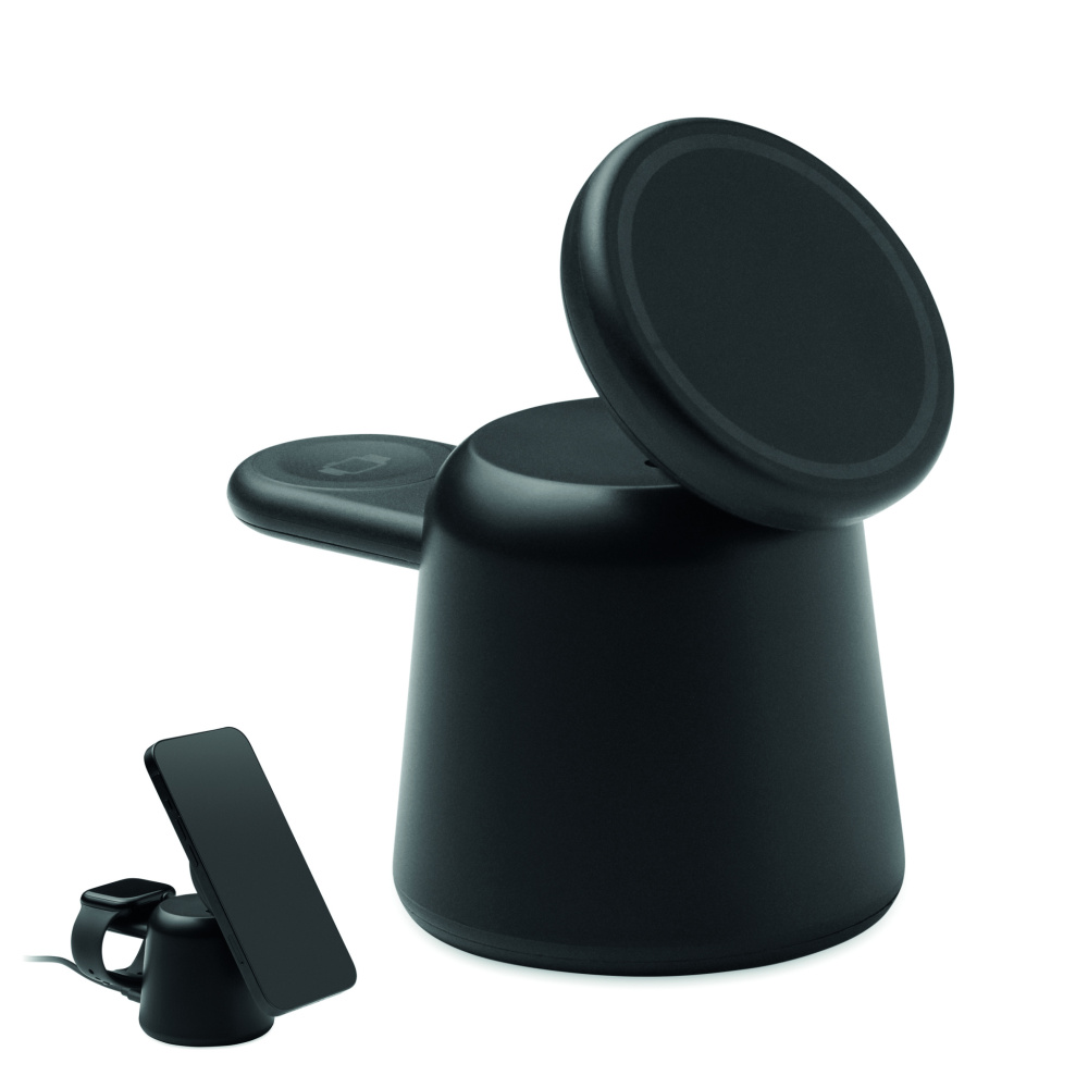 Logotrade mainoslahjat kuva: 3 in 1 langaton laturi 15W