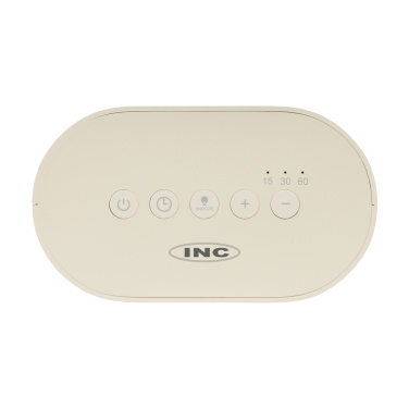 Logotrade liikelahja tuotekuva: LumaRise RCS -herätyskello, valkoinen kohina, kierrätysmuovi