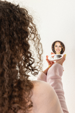 Logo trade mainoslahjat tuotekuva: Lumora RCS -LED-meikkipeili, ladattava, kierrätysmuovia