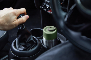 Logo trade liikelahja kuva: Musta+Blum-eristetty matkamuki ruostumatonta terästä